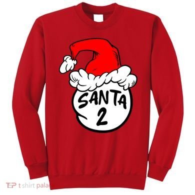 Matching Family Group Santa Hat 2 Sweatshirt