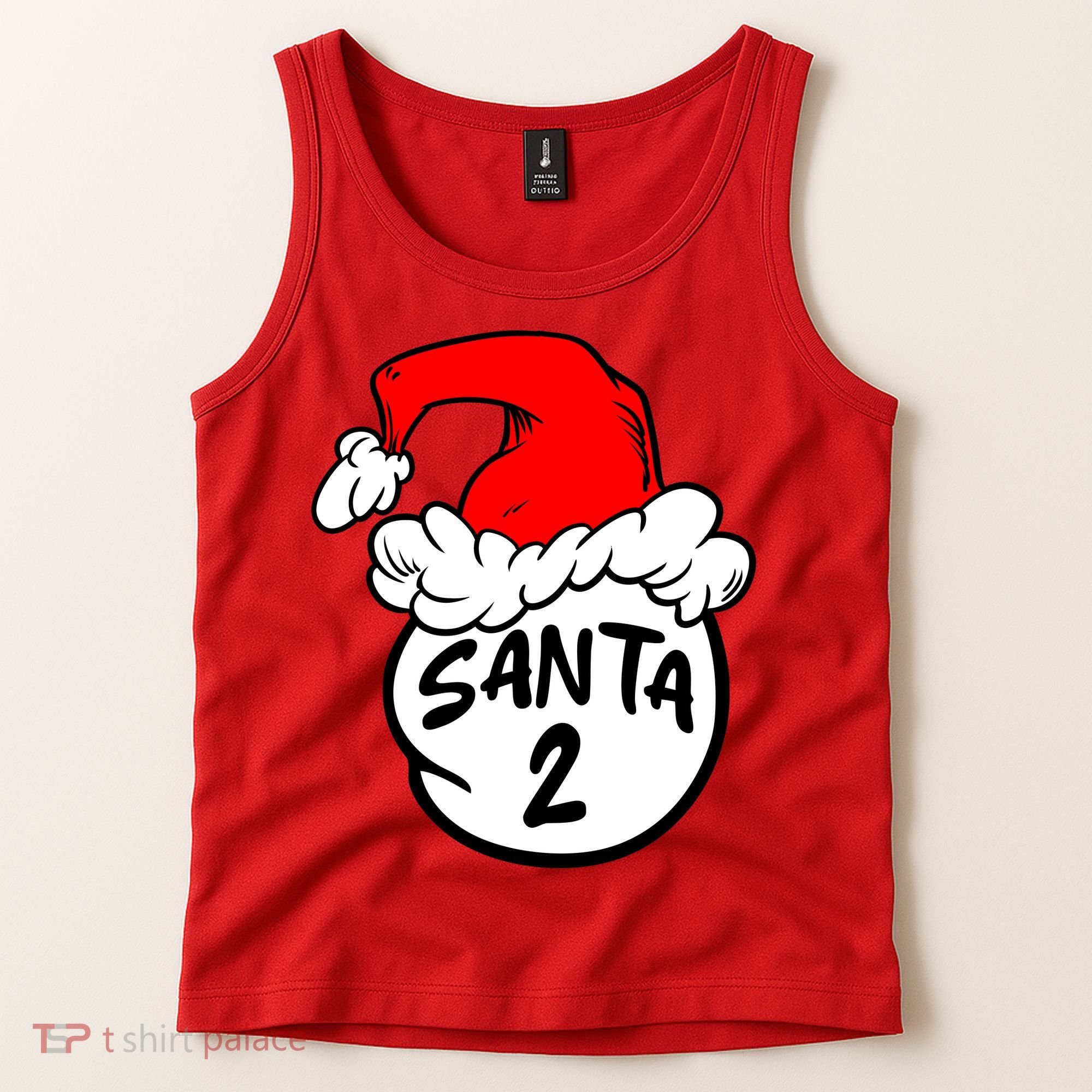 Matching Family Group Santa Hat 2 Tank Top