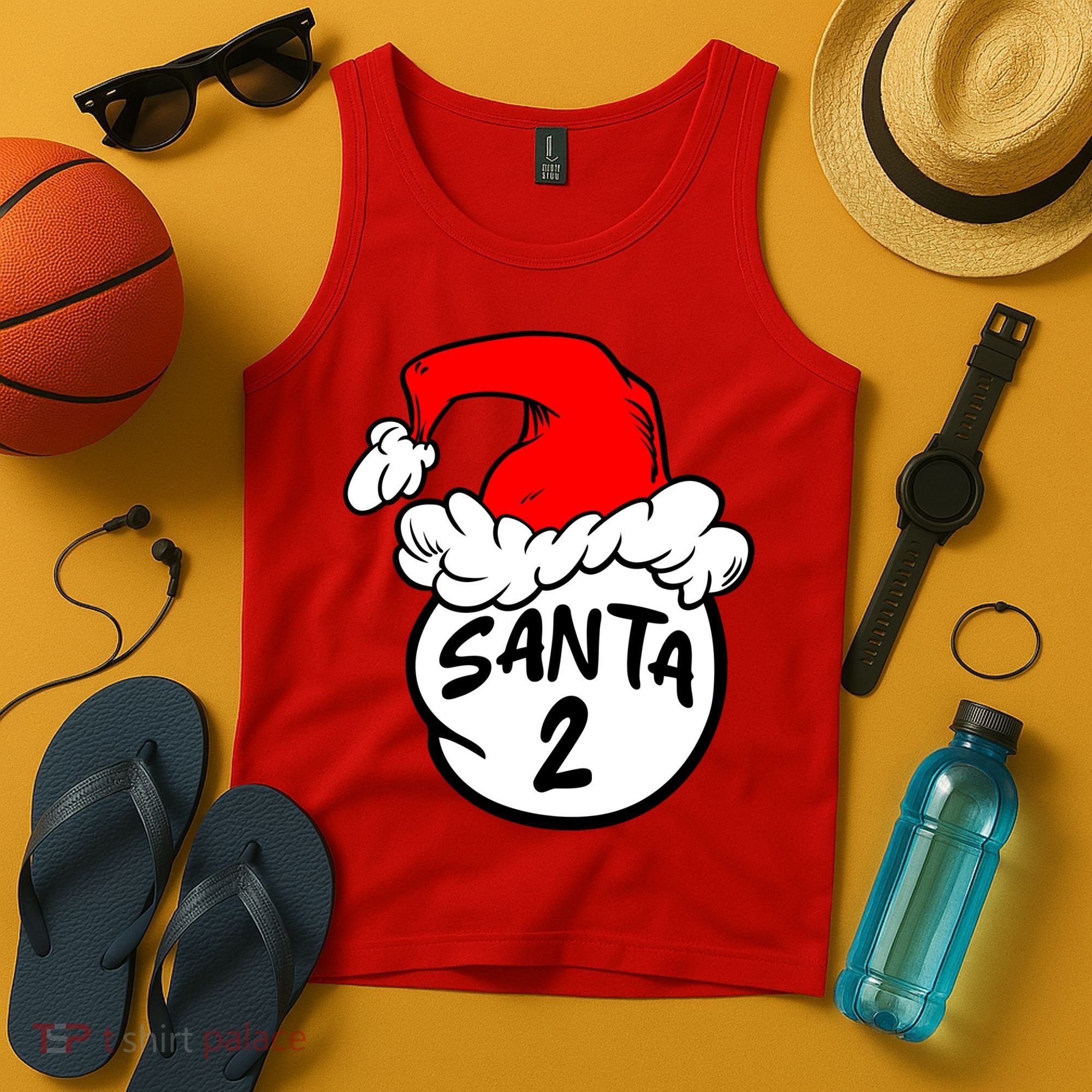 Matching Family Group Santa Hat 2 Tank Top