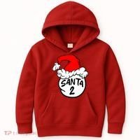 Matching Family Group Santa Hat 2 Kids Hoodie thumb 0