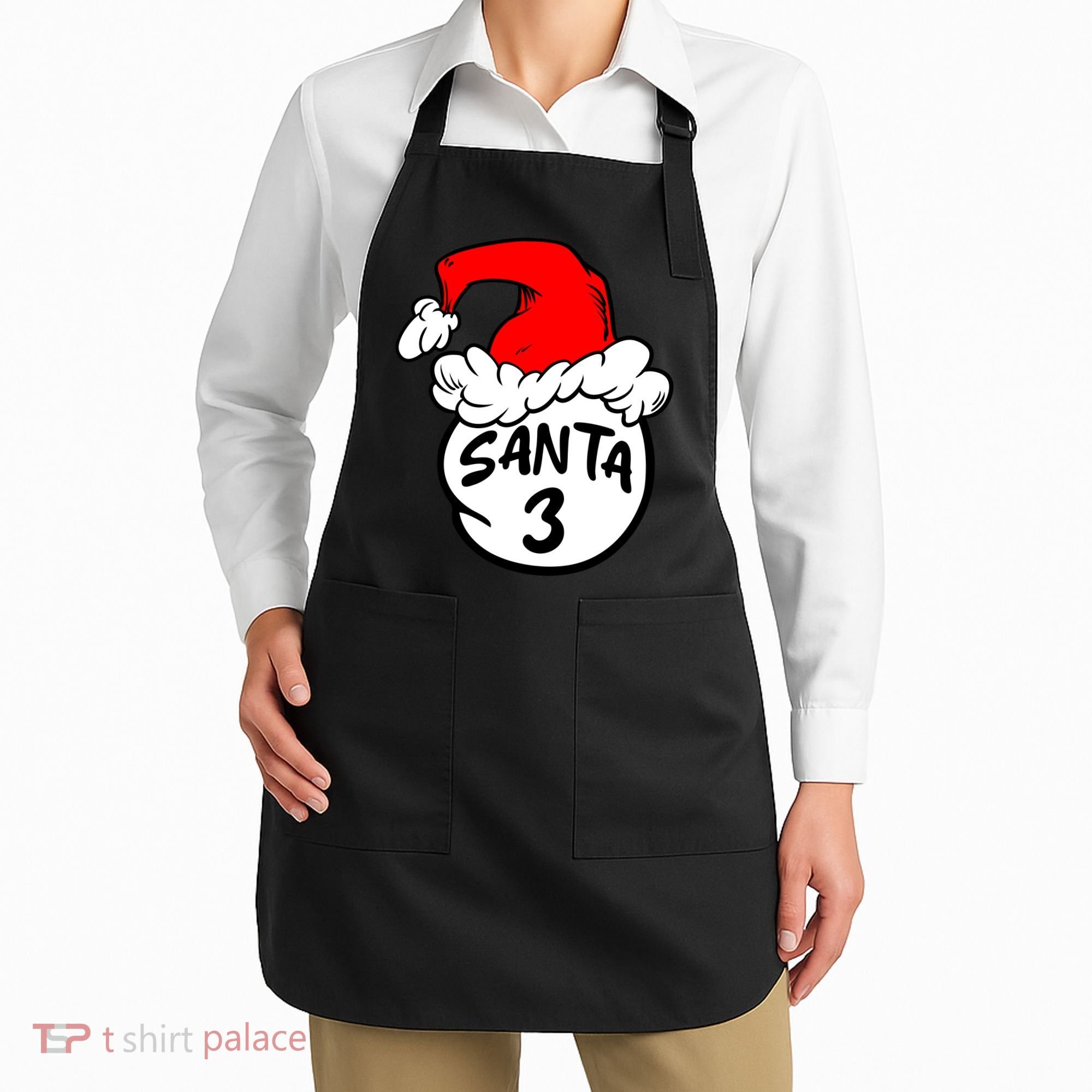 Matching Family Group Santa Hat 3 Apron