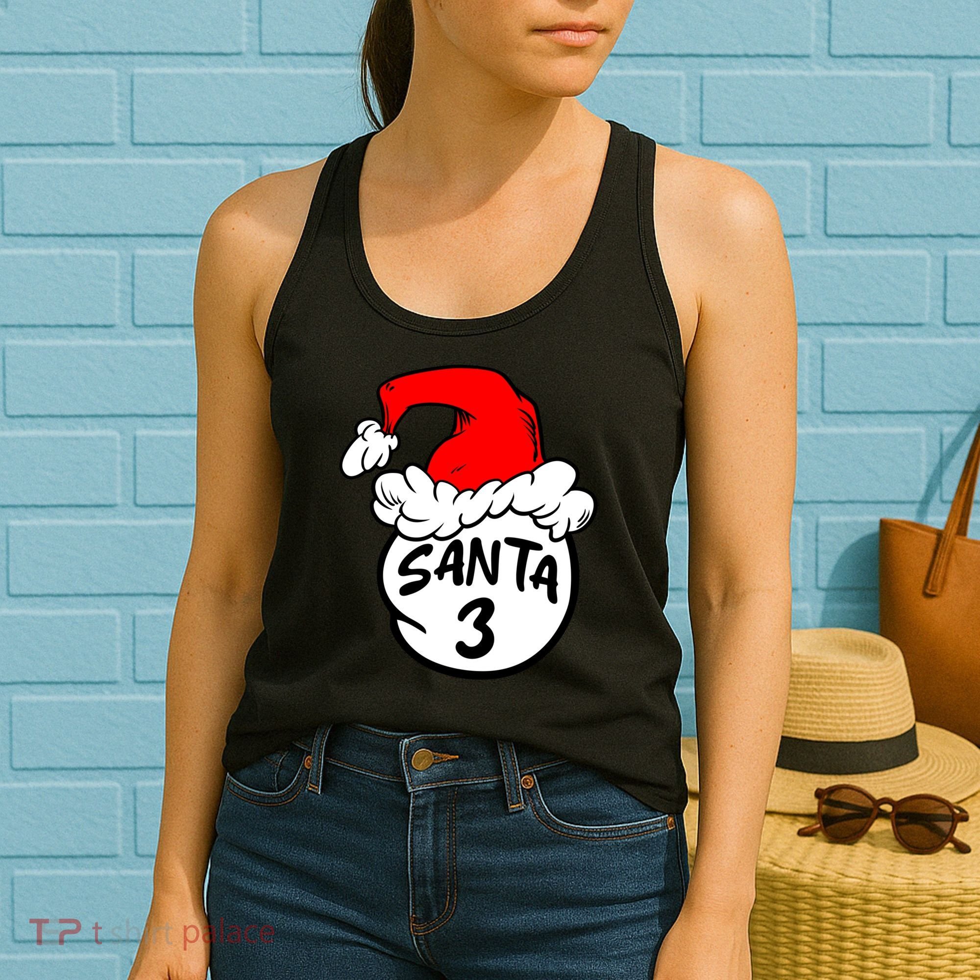 Matching Family Group Santa Hat 3 Women's Tank Top