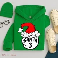 Matching Family Group Santa Hat 3 Hoodie thumb 4