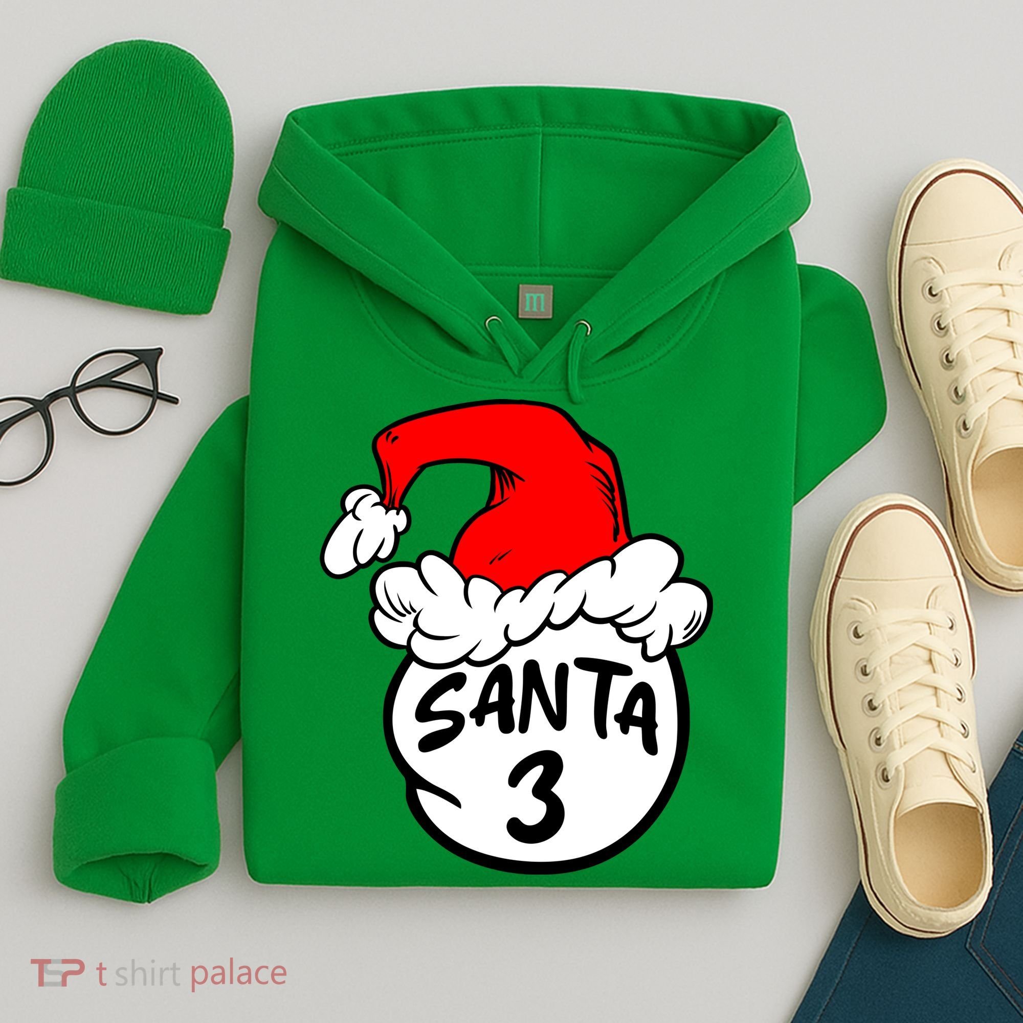 Matching Family Group Santa Hat 3 Hoodie