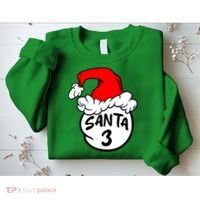 Matching Family Group Santa Hat 3 Sweatshirt thumb 2
