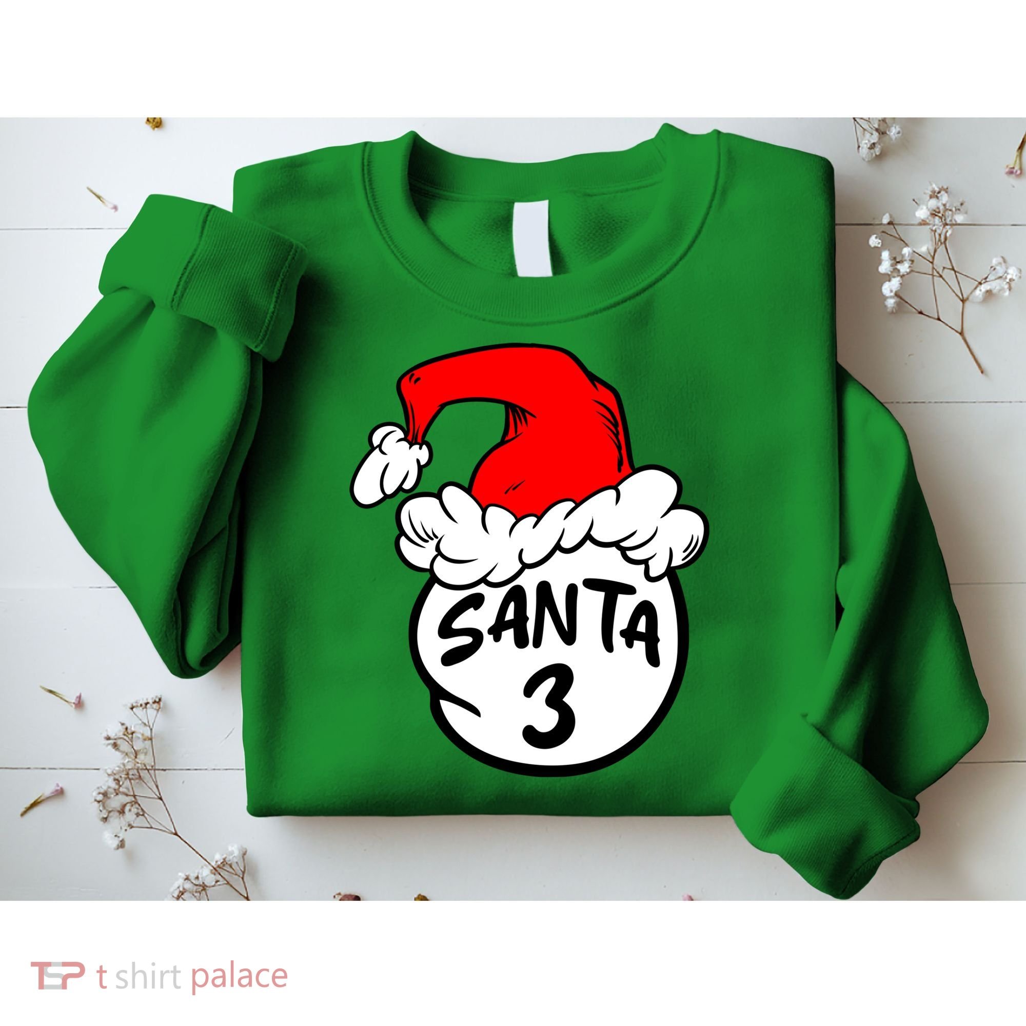 Matching Family Group Santa Hat 3 Sweatshirt