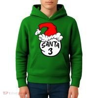 Matching Family Group Santa Hat 3 Kids Hoodie thumb 4