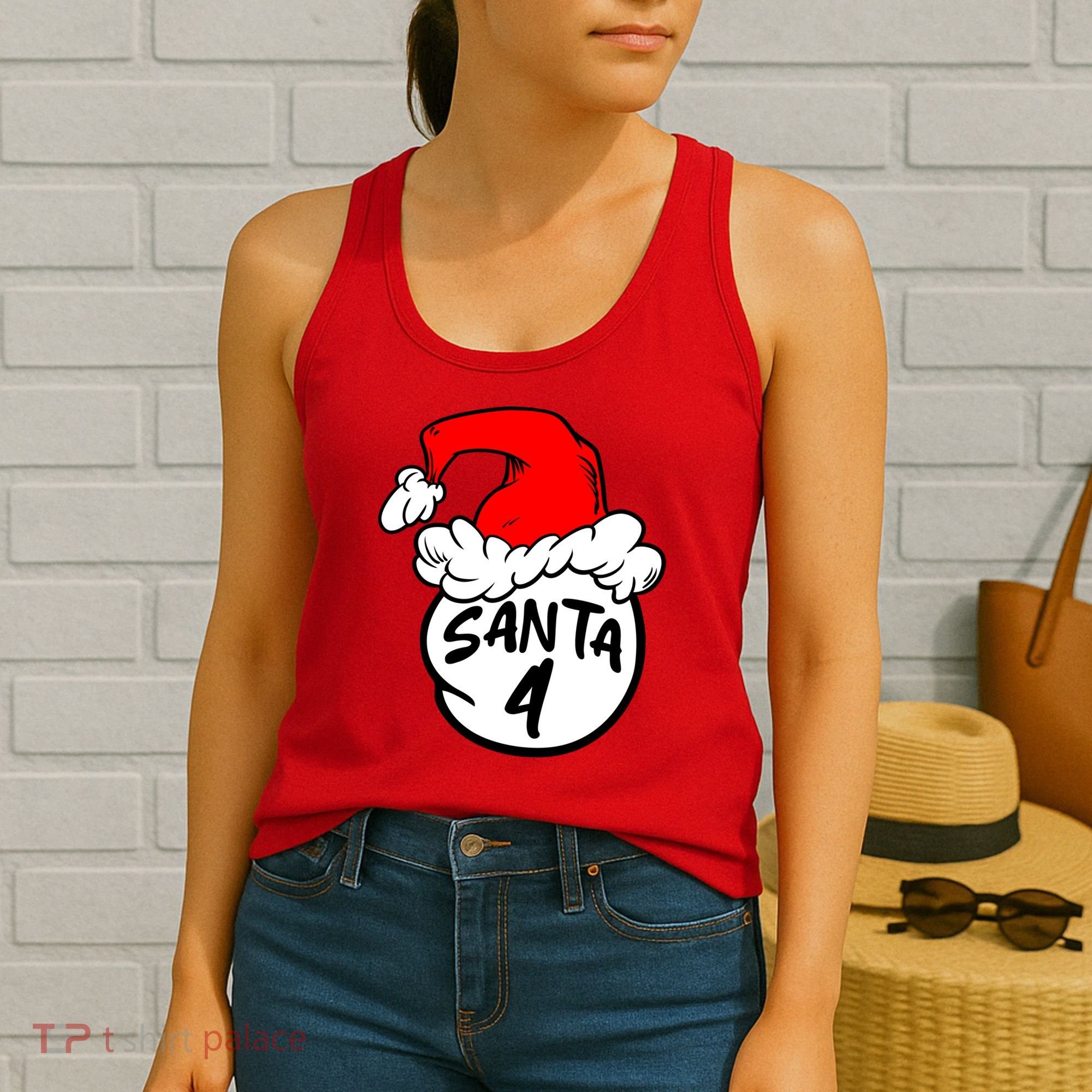 Matching Family Group Santa Hat 4 Women's Tank Top