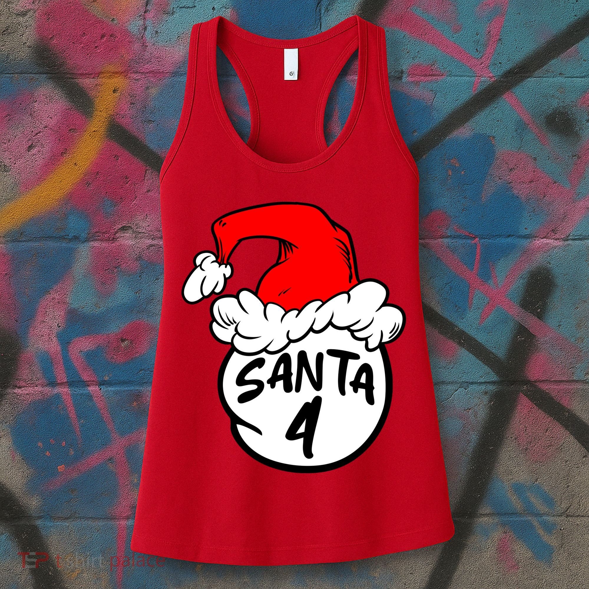 Matching Family Group Santa Hat 4 Women's Tank Top