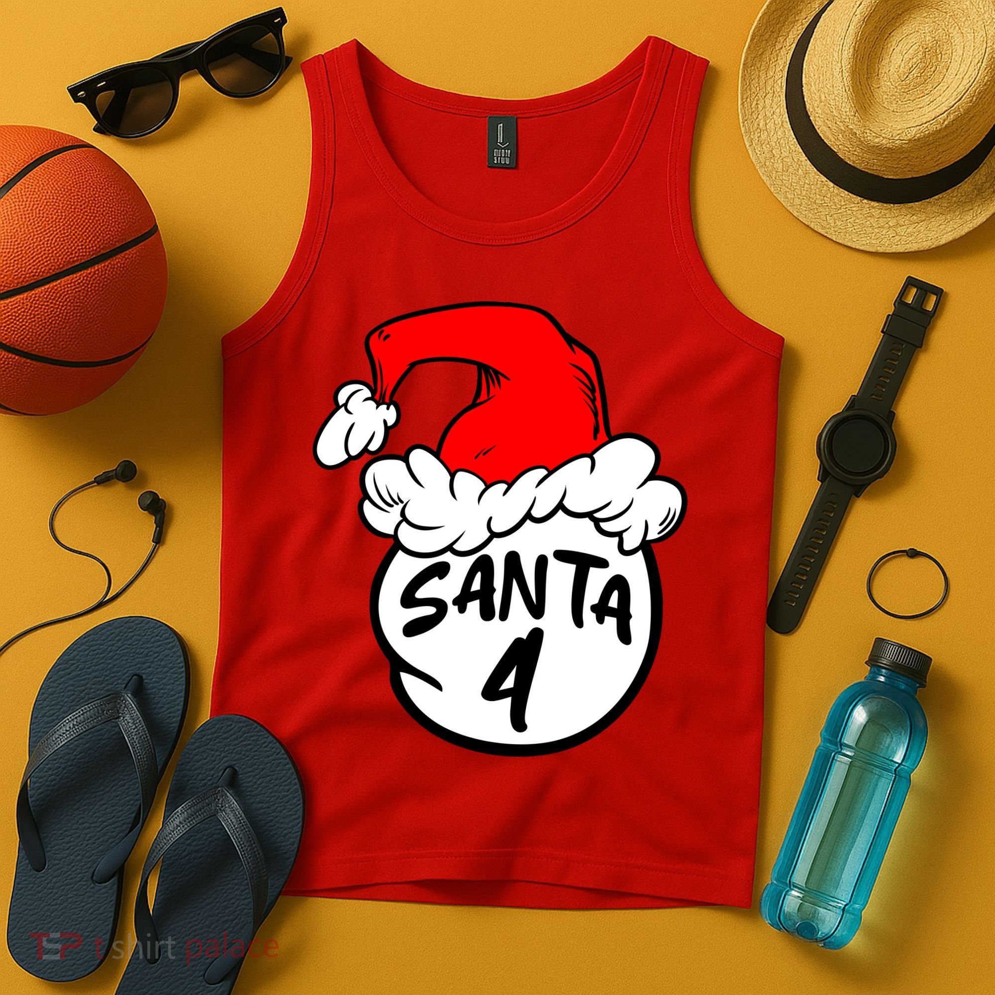 Matching Family Group Santa Hat 4 Tank Top