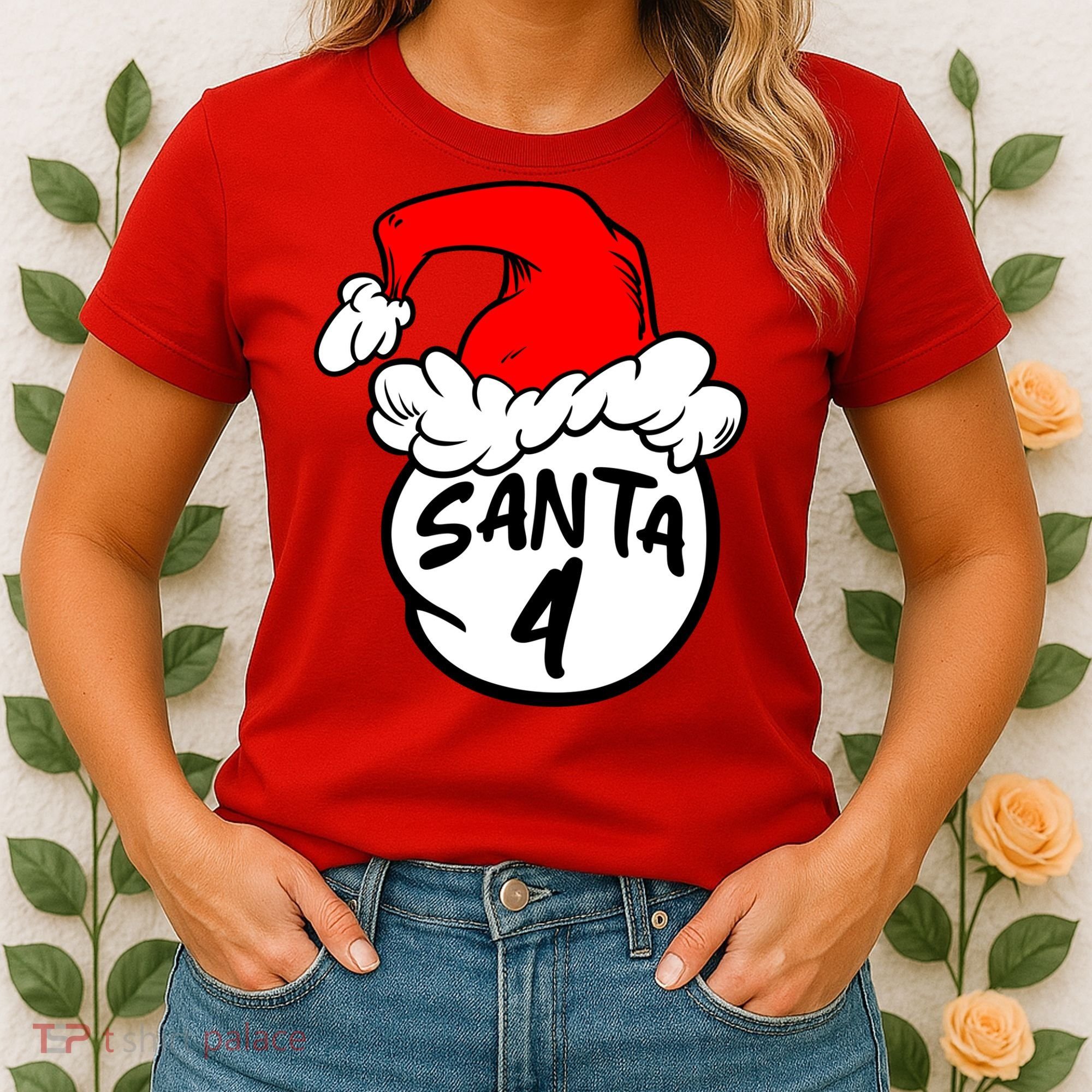 Matching Family Group Santa Hat 4 Women's T-Shirt