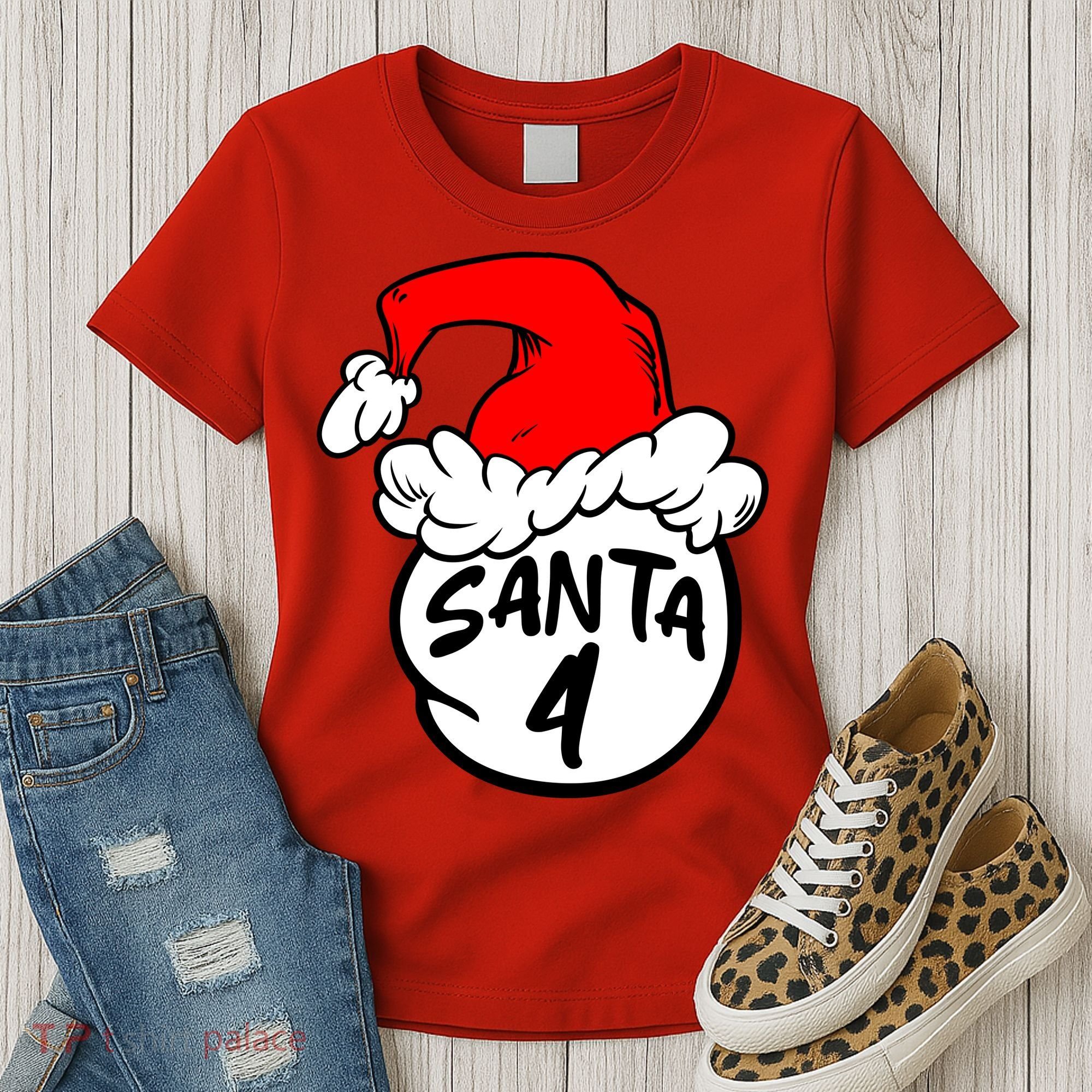 Matching Family Group Santa Hat 4 Women's T-Shirt