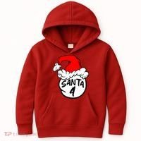 Matching Family Group Santa Hat 4 Kids Hoodie thumb 0