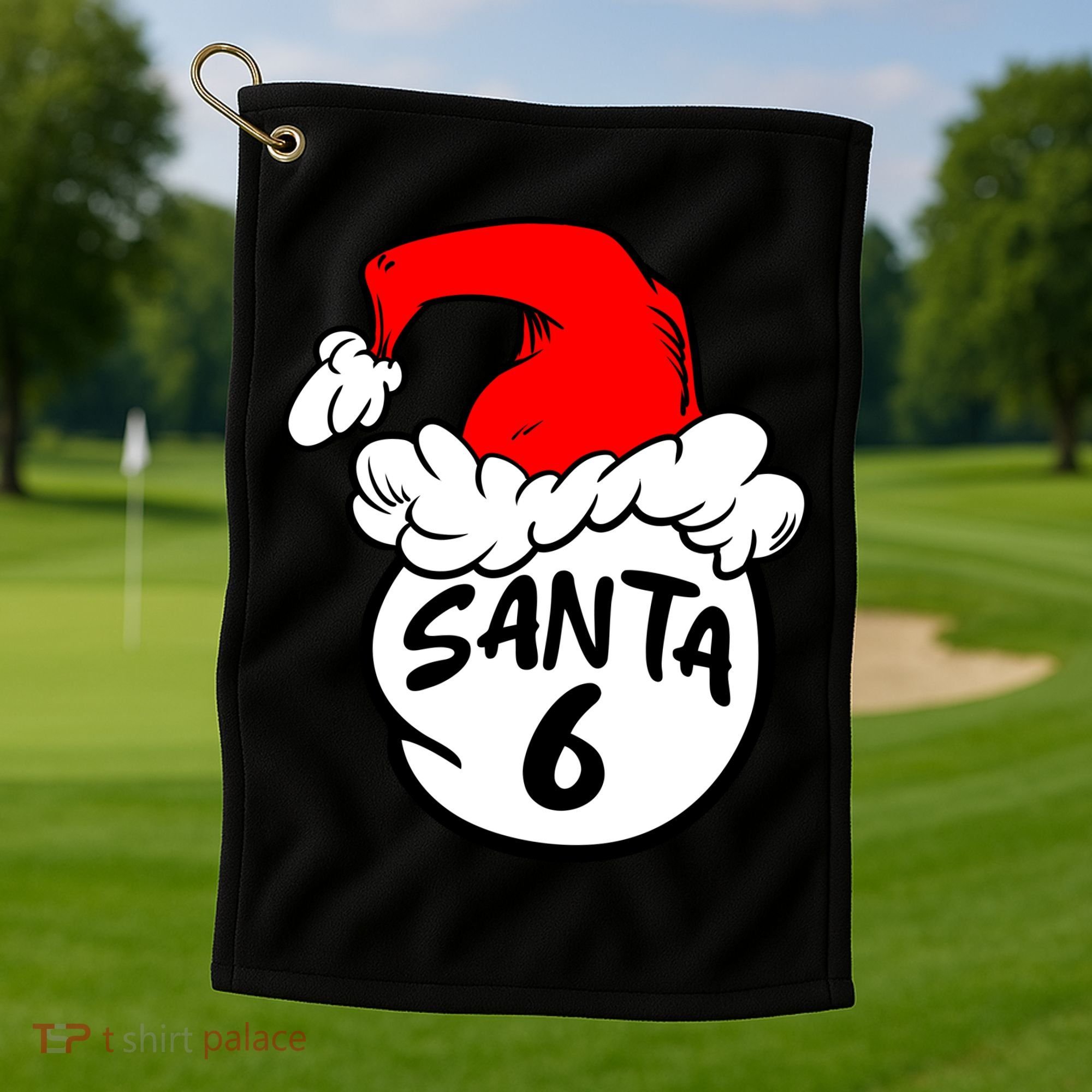 Matching Family Group Santa Hat 6 Golf Towel
