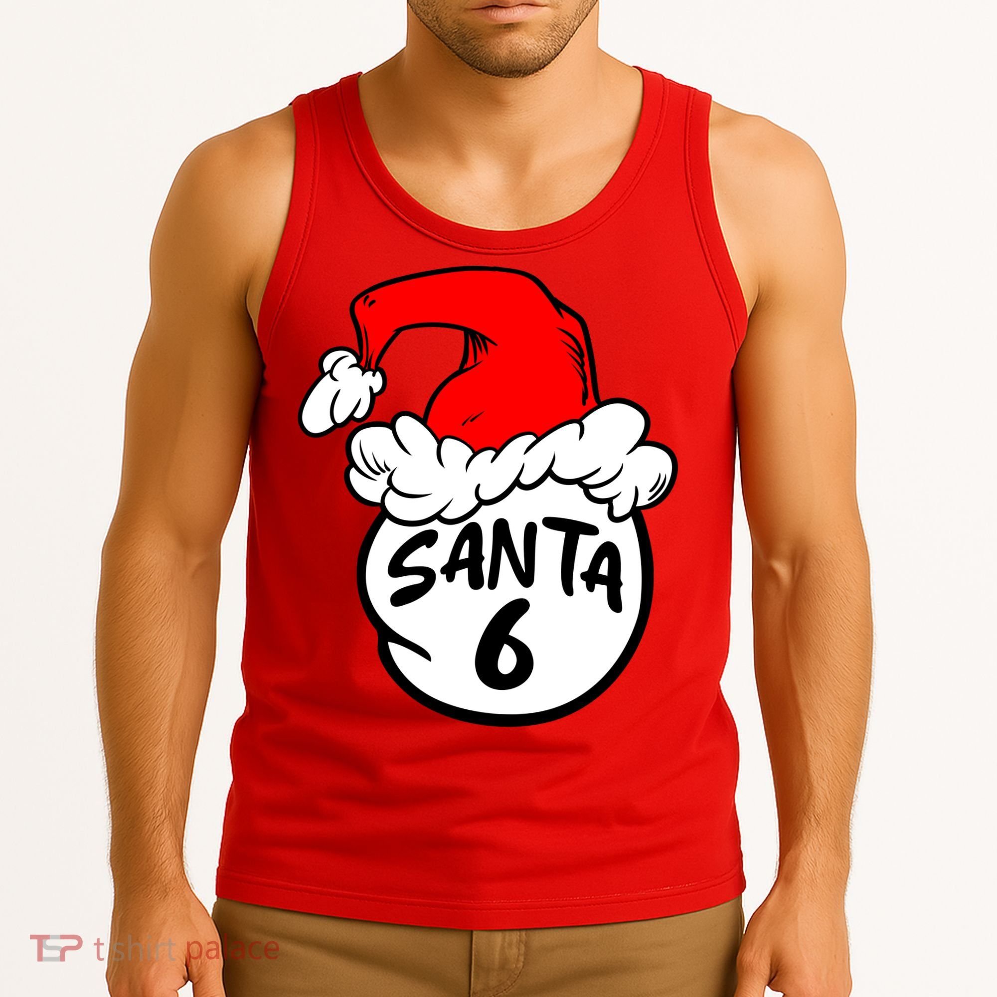 Matching Family Group Santa Hat 6 Tank Top