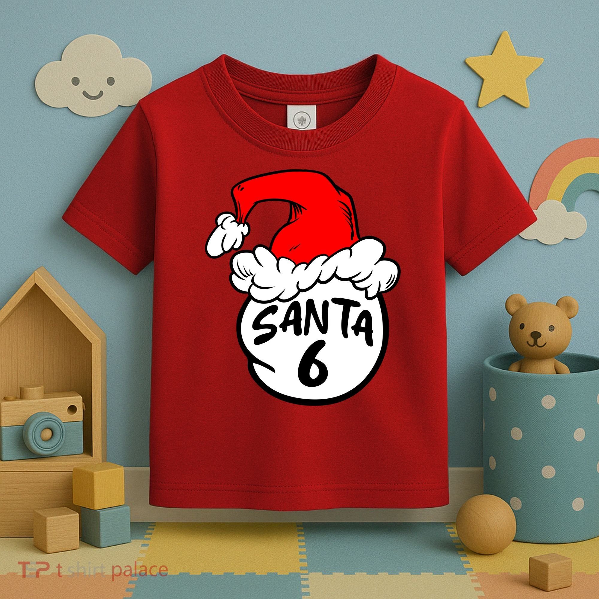 Matching Family Group Santa Hat 6 Toddler T-Shirt