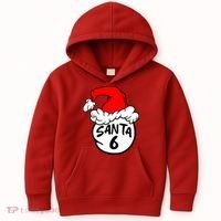 Matching Family Group Santa Hat 6 Kids Hoodie thumb 0