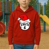 Matching Family Group Santa Hat 6 Kids Hoodie thumb 2