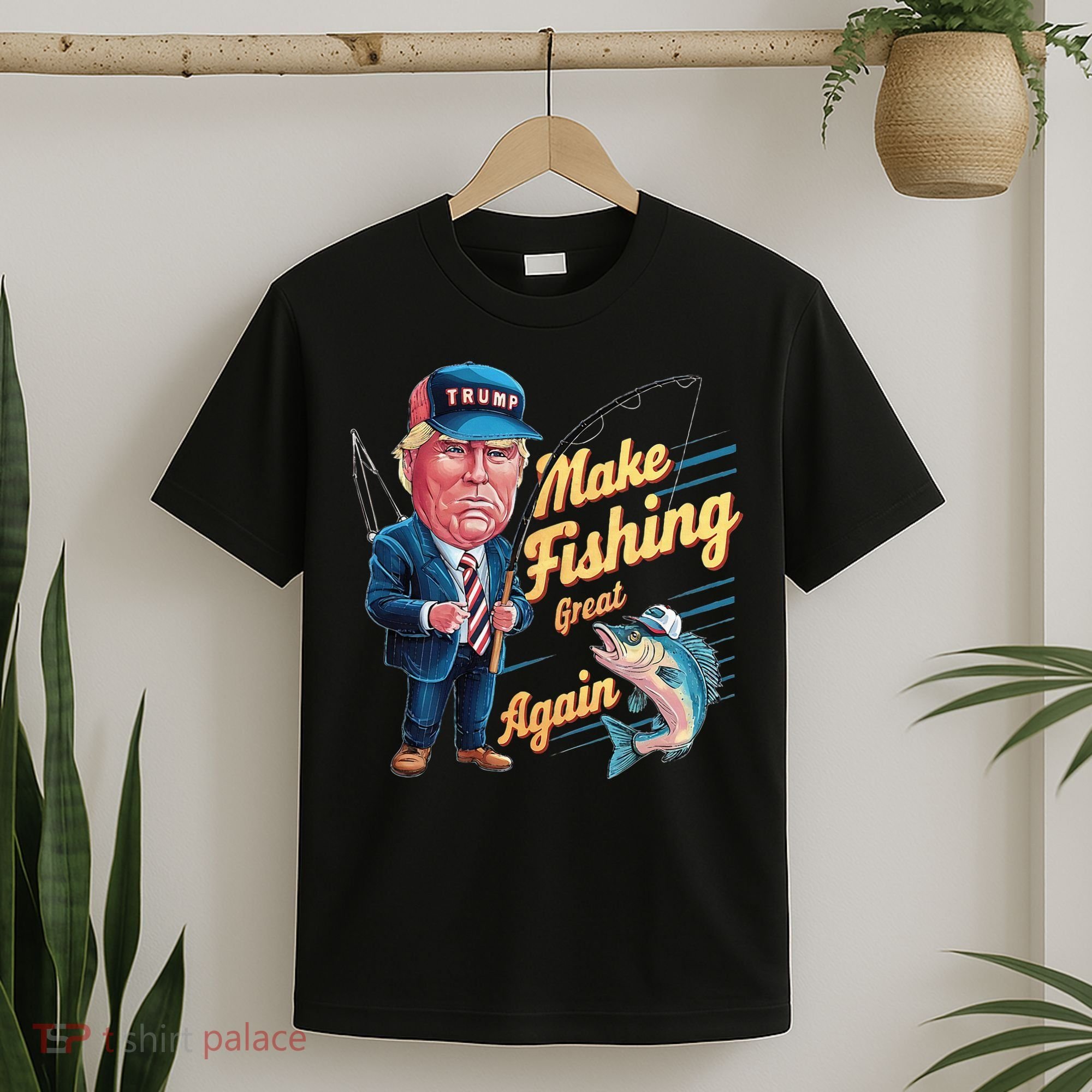 Make Fishing Great Again Trump Funny Fisherman Angler T-Shirt