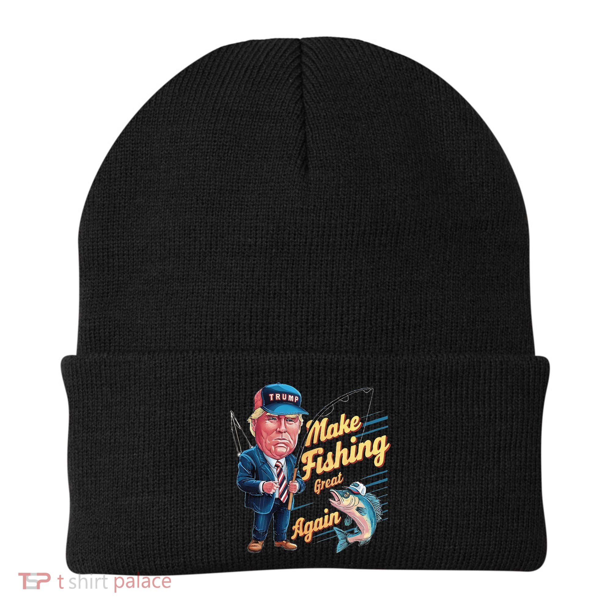Make Fishing Great Again Trump Funny Fisherman Angler Beanie