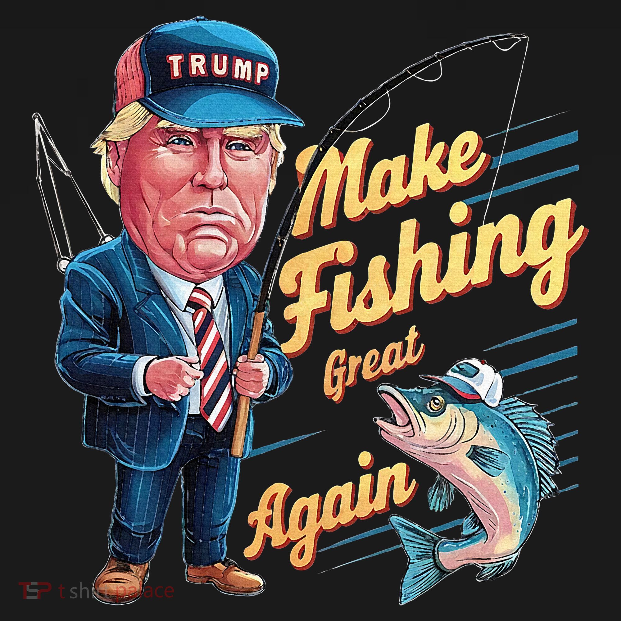 Make Fishing Great Again Trump Funny Fisherman Angler Women's Hoodie