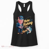 Make Fishing Great Again Trump Funny Fisherman Angler Women's Tank Top thumb 0