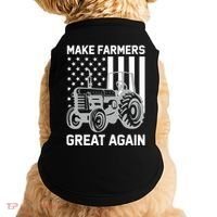 Make Farmers Great Again American Flag Agriculture Tractor Gift Doggie Tank thumb 0