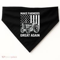 Make Farmers Great Again American Flag Agriculture Tractor Gift USA-Made Doggie Bandana thumb 0