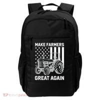 Make Farmers Great Again American Flag Agriculture Tractor Gift Backpack thumb 0