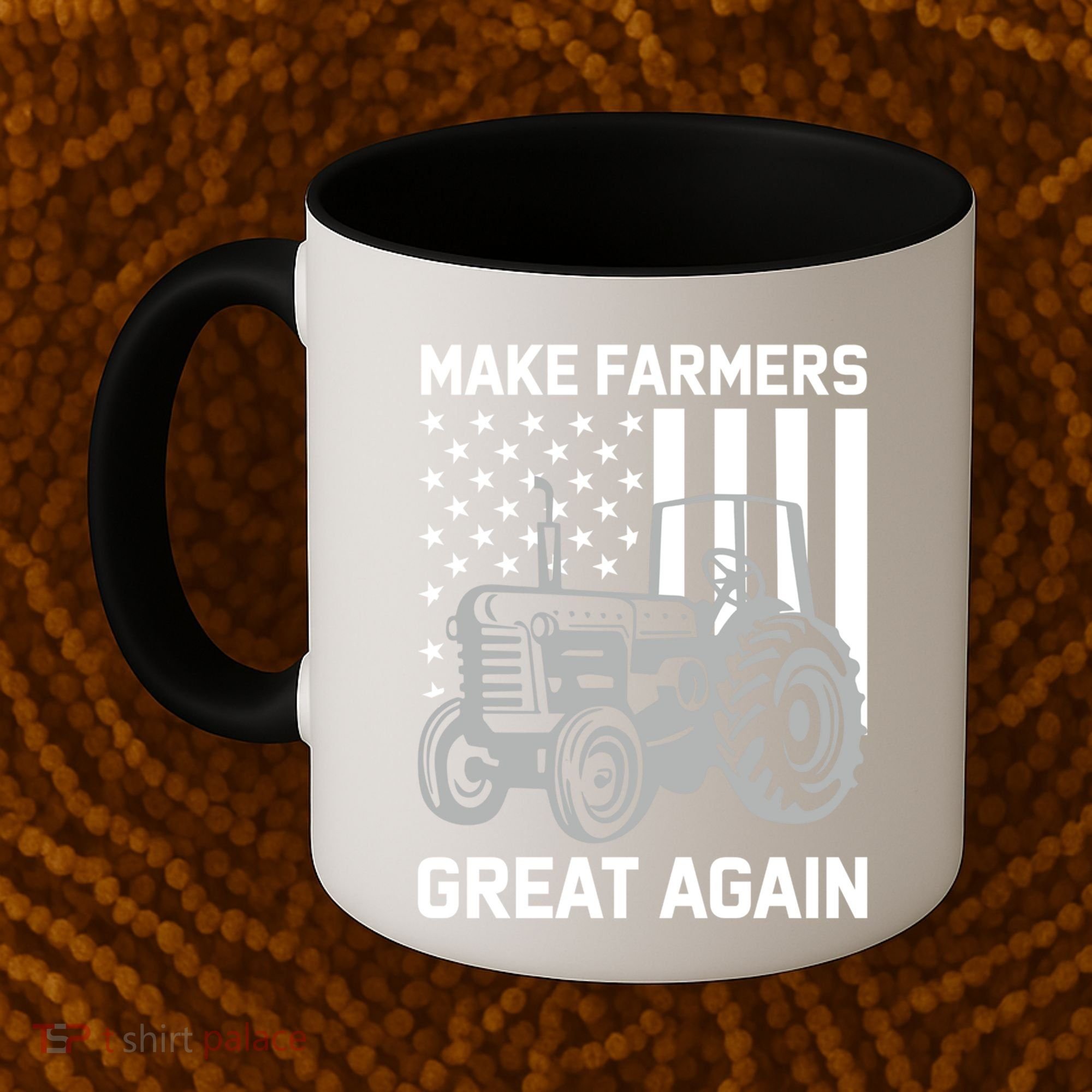 Make Farmers Great Again American Flag Agriculture Tractor Gift Coffee Mug