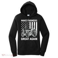 Make Farmers Great Again American Flag Agriculture Tractor Gift Women's Hoodie thumb 0