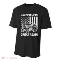 Make Farmers Great Again American Flag Agriculture Tractor Gift Youth Performance Sprint T-Shirt thumb 0