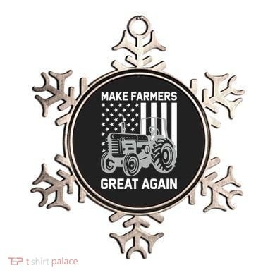 Make Farmers Great Again American Flag Agriculture Tractor Gift Ornament