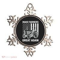 Make Farmers Great Again American Flag Agriculture Tractor Gift Ornament thumb 0