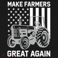 Make Farmers Great Again American Flag Agriculture Tractor Gift Ornament thumb 1