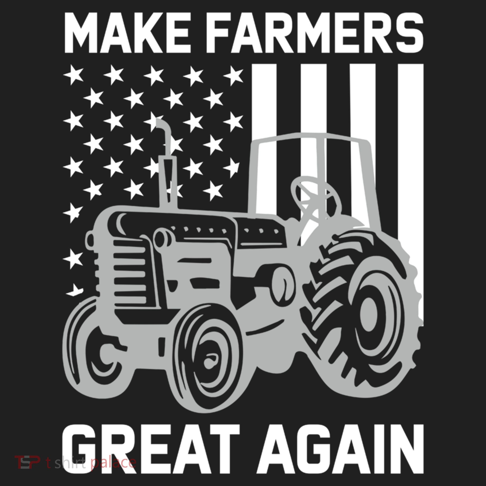 Make Farmers Great Again American Flag Agriculture Tractor Gift Hat
