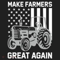 Make Farmers Great Again American Flag Agriculture Tractor Gift Golf Towel thumb 3