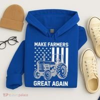 Make Farmers Great Again American Flag Agriculture Tractor Gift Hoodie thumb 4