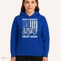 Make Farmers Great Again American Flag Agriculture Tractor Gift Hoodie thumb 5