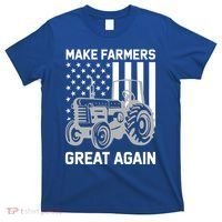 Make Farmers Great Again American Flag Agriculture Tractor Gift T-Shirt thumb 0