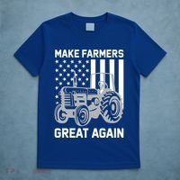 Make Farmers Great Again American Flag Agriculture Tractor Gift T-Shirt thumb 5