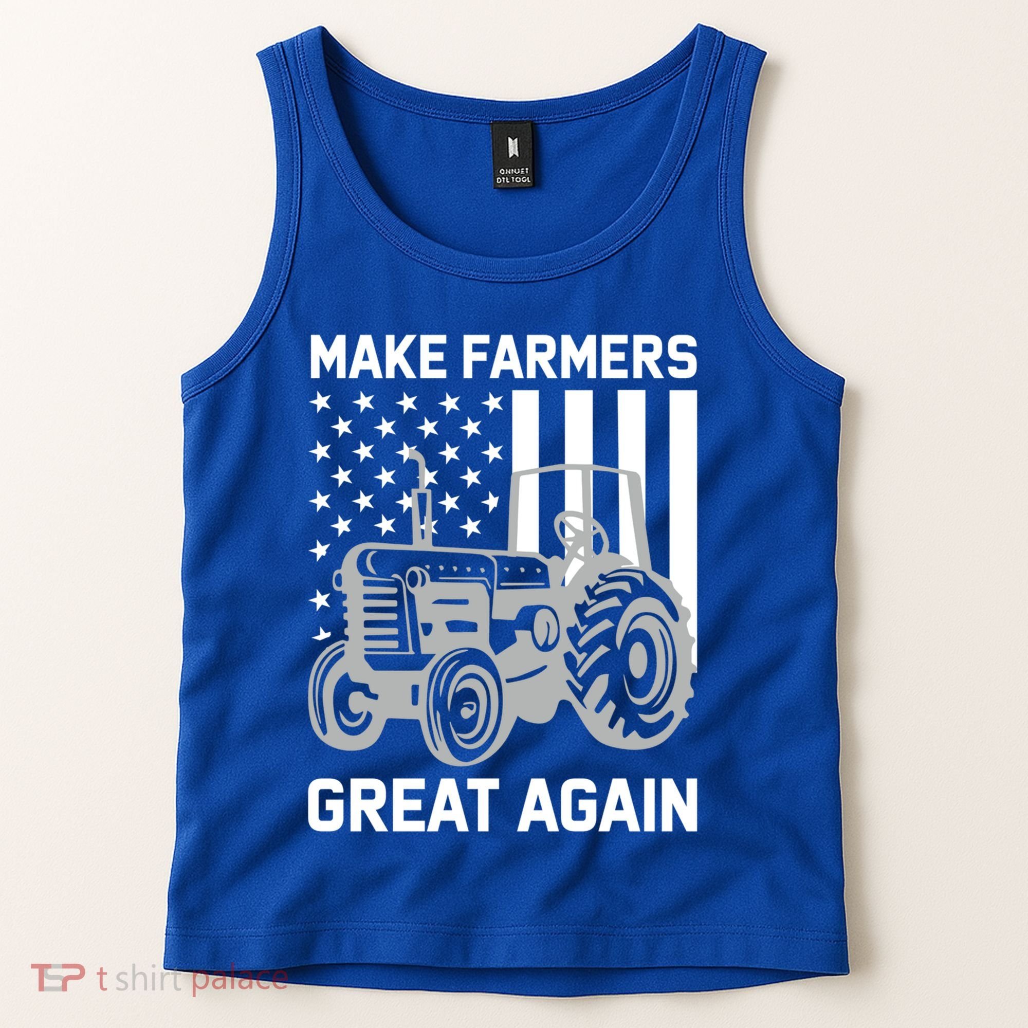 Make Farmers Great Again American Flag Agriculture Tractor Gift Tank Top