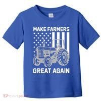 Make Farmers Great Again American Flag Agriculture Tractor Gift Toddler T-Shirt thumb 0