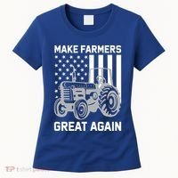 Make Farmers Great Again American Flag Agriculture Tractor Gift Women's T-Shirt thumb 0