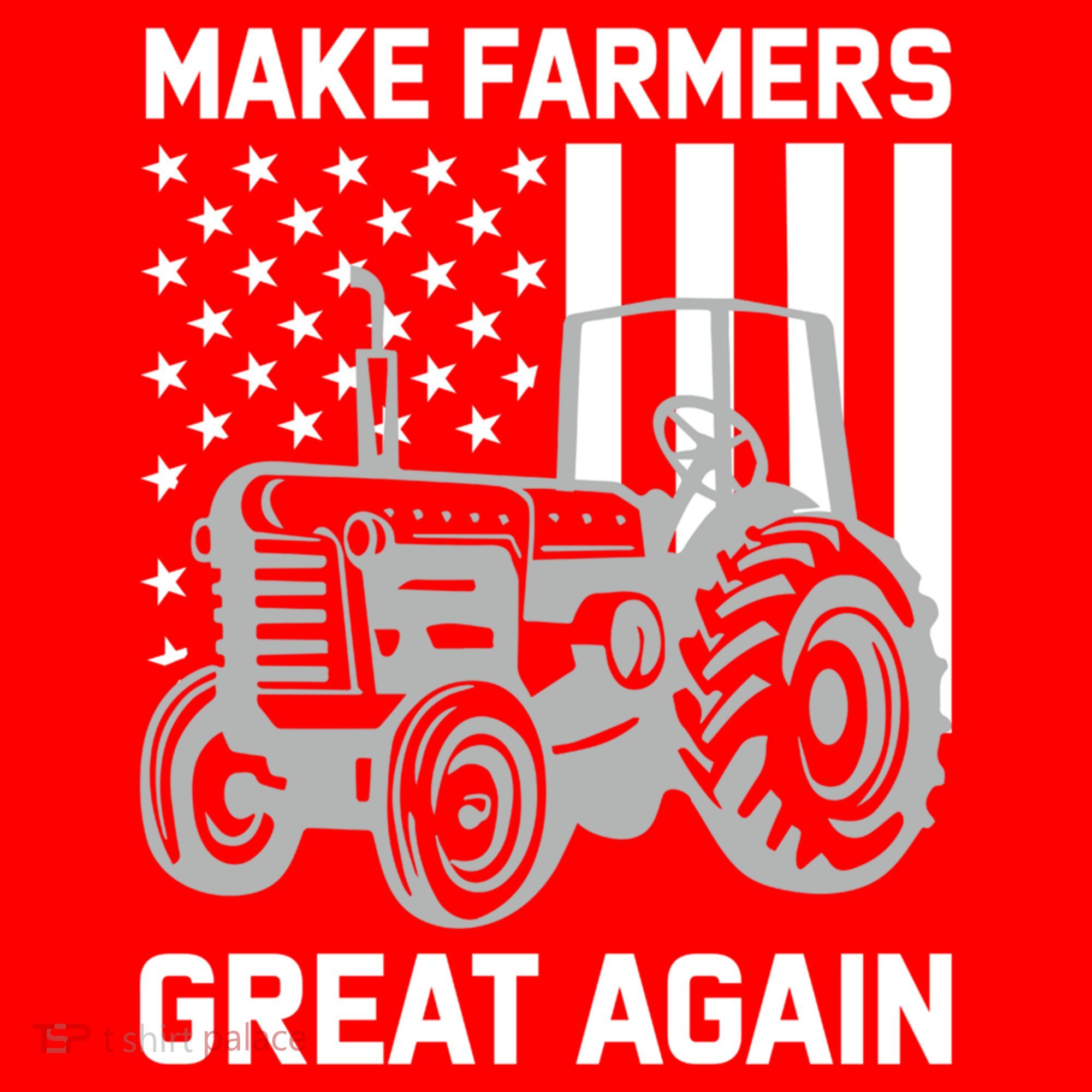 Make Farmers Great Again American Flag Agriculture Tractor Gift Santa Hat