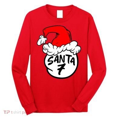Matching Family Group Santa Hat 7 Long Sleeve Shirt
