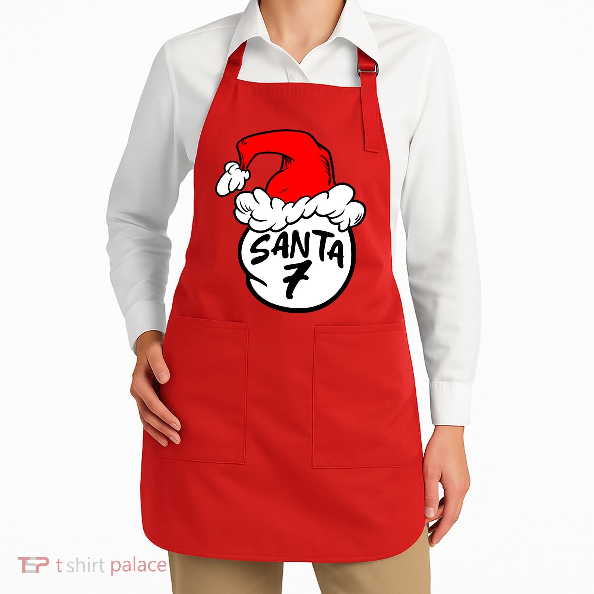 Matching Family Group Santa Hat 7 Apron