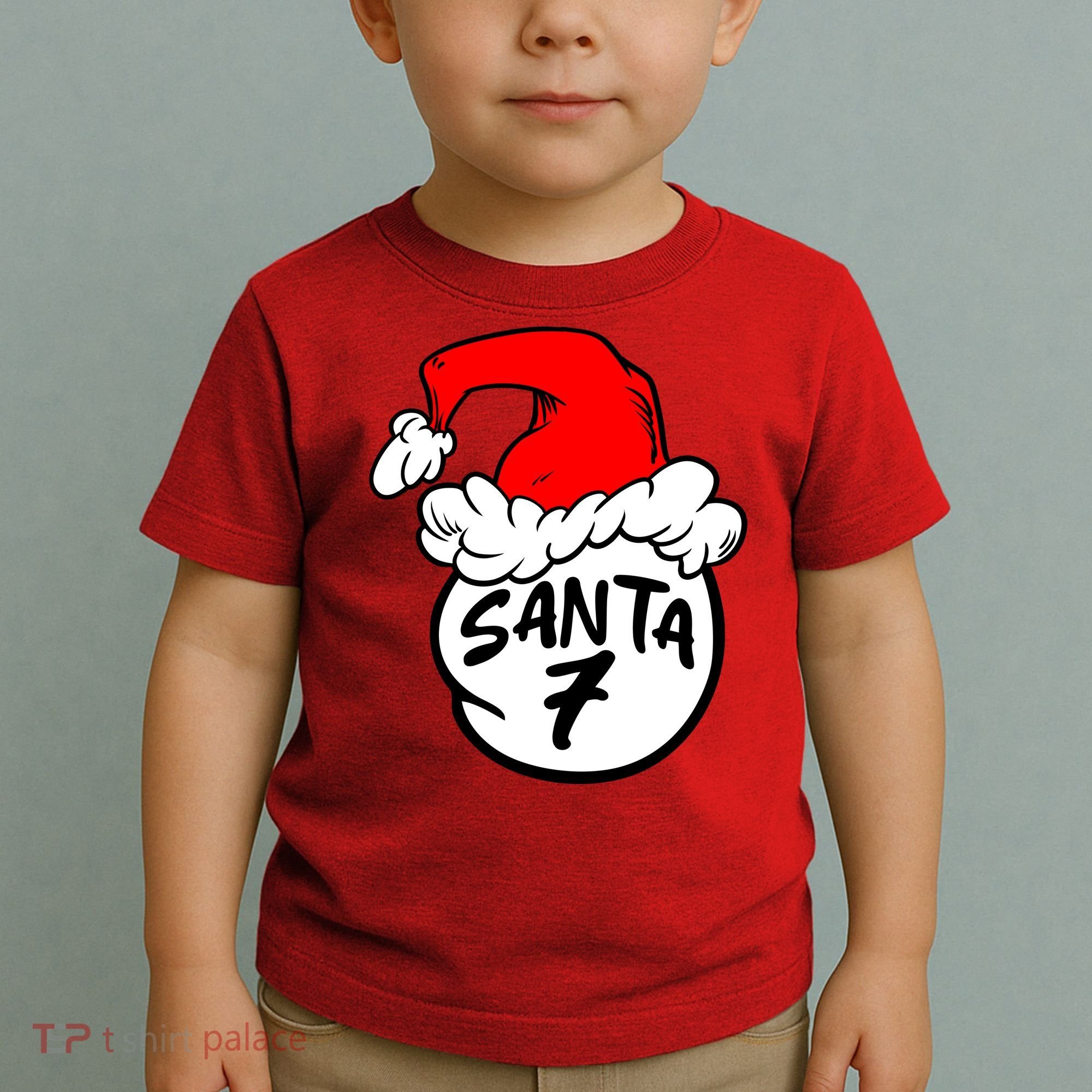 Matching Family Group Santa Hat 7 Toddler T-Shirt