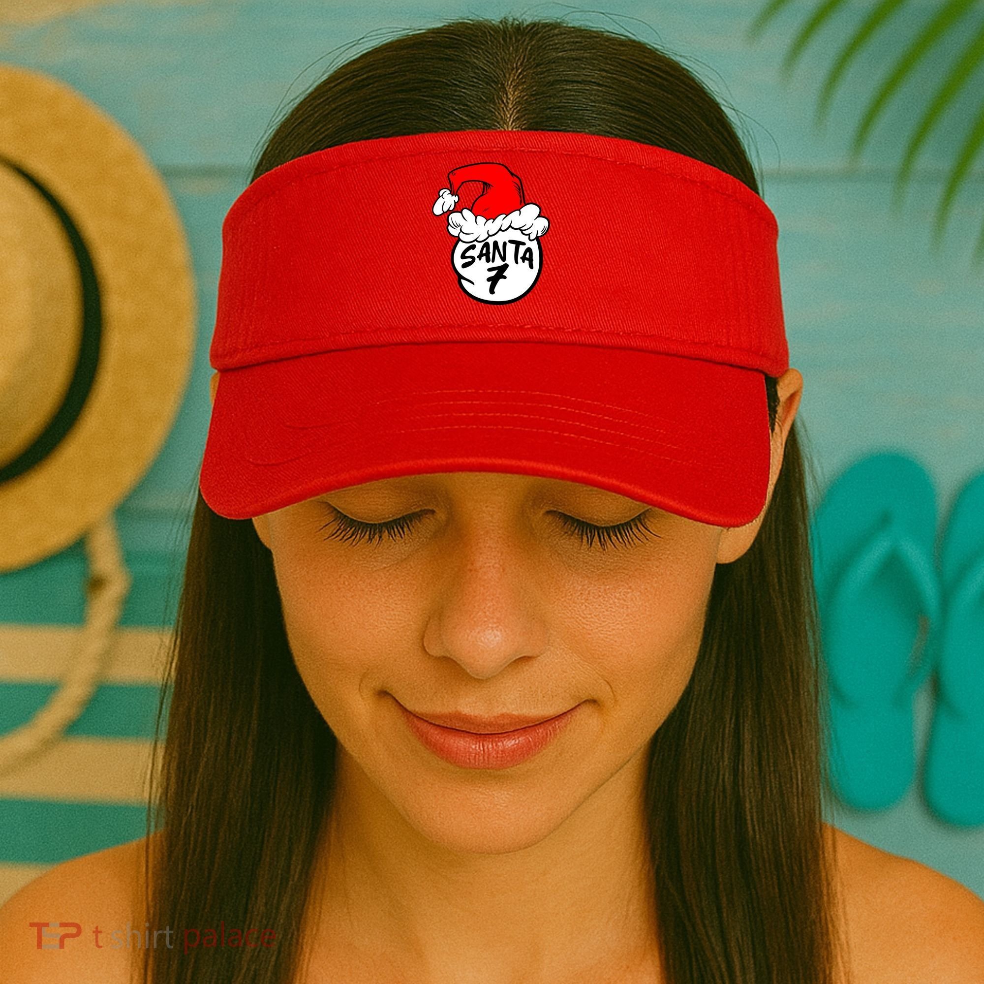 Matching Family Group Santa Hat 7 Visor