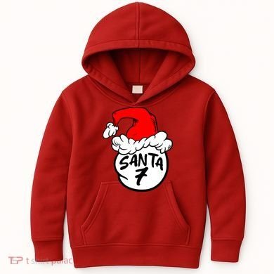 Matching Family Group Santa Hat 7 Kids Hoodie